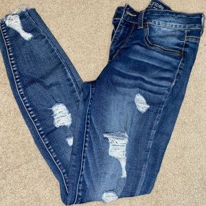 Maurices High Rise, Distressed Jeggings